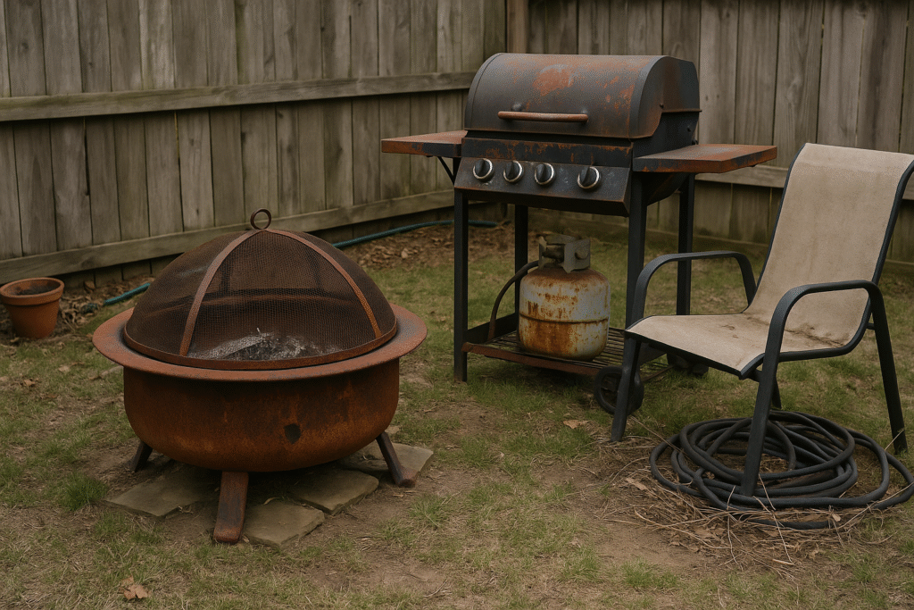 Say Goodbye to Rusty Grills & Worn-Out Fire Pits — Backyard Junk Removal in Cary, NC